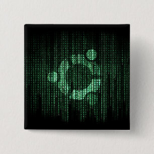 Chapa Cuadrada Terminal verde de Linux