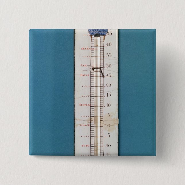 Chapa Cuadrada Termómetro superado con un capo phrygian (Anverso)