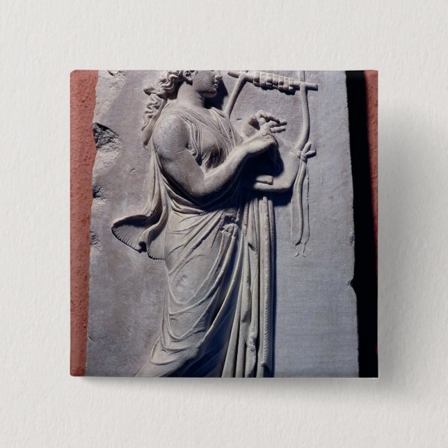 Chapa Cuadrada Terpsícore, la musa del baile y de la canción (Anverso)