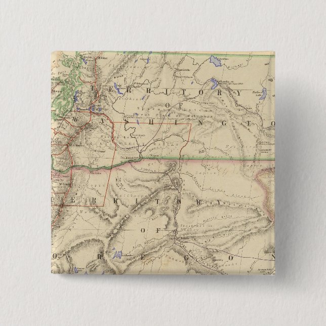 Chapa Cuadrada Territorios de Washington y Oregón (Anverso)