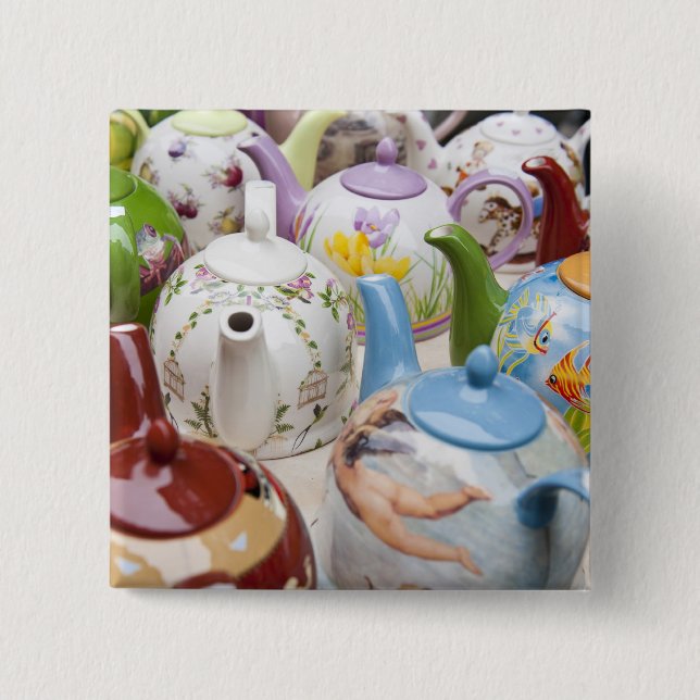 Chapa Cuadrada Teteras a la venta en Leipzig, Alemania (Anverso)