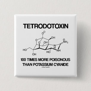 Chapa Cuadrada Tetrodotoxina 100 veces más venenoso que Cyanide