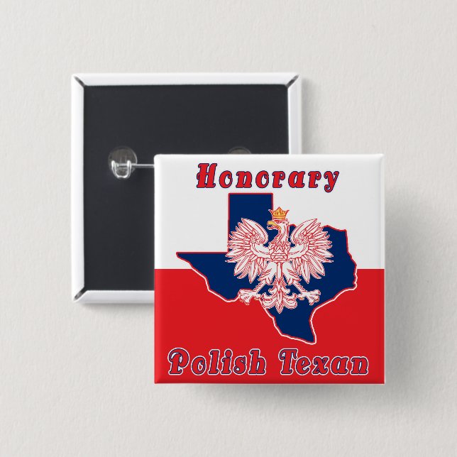 Chapa Cuadrada Texano polaco honorario (Anverso y reverso)
