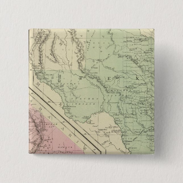 Chapa Cuadrada Texas, California (Anverso)