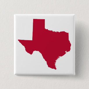 Chapa Cuadrada Texas en rojo