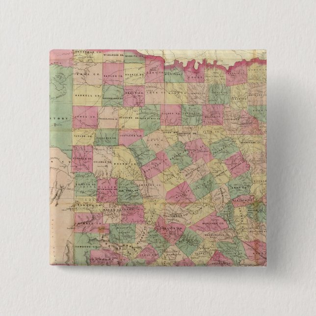 Chapa Cuadrada Texas Occidental (Anverso)