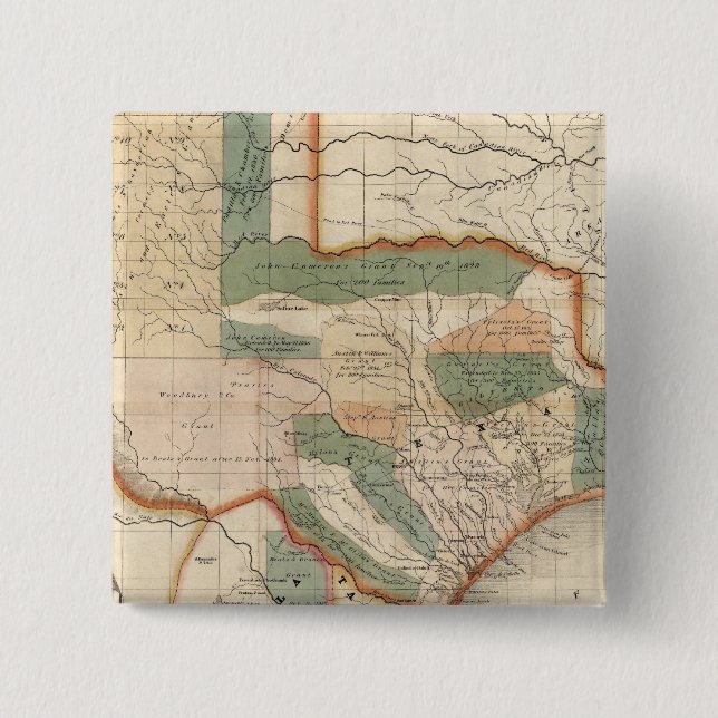 Chapa Cuadrada Texas, Por David H Burr (Anverso)
