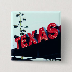 Chapa Cuadrada Texas Red Neon Lights USA America