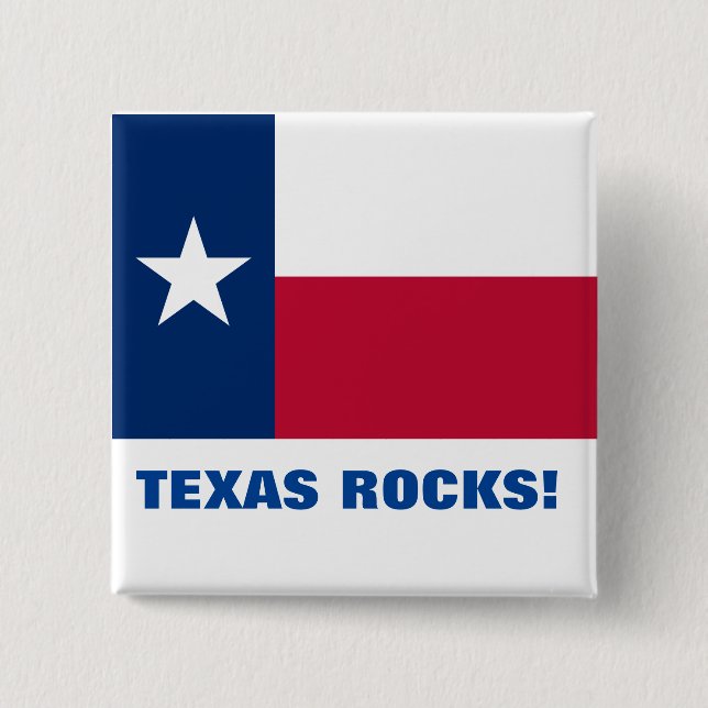 CHAPA CUADRADA ¡TEXAS ROCKS! (Anverso)
