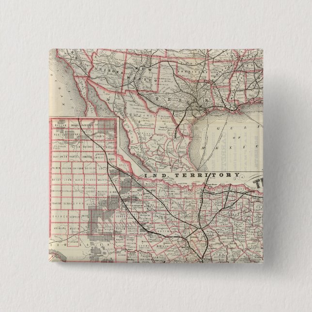 Chapa Cuadrada Texas y México, Houston (Anverso)