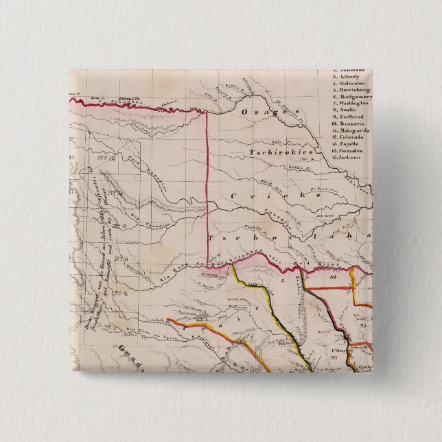 Chapa Cuadrada Texas y Oklahoma (Anverso)