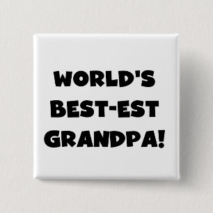 Chapa Cuadrada Texto negro o blanco del abuelo del Mejor-est del