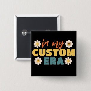 Chapa Cuadrada Texto Personalizado personalizado en mi época