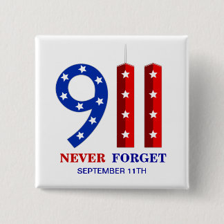 Chapa Cuadrada Th del 9 /11 de septiembre de 11 - nunca olvide -