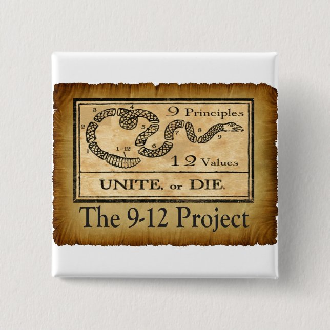 Chapa Cuadrada the912project.com une o muere (Anverso)