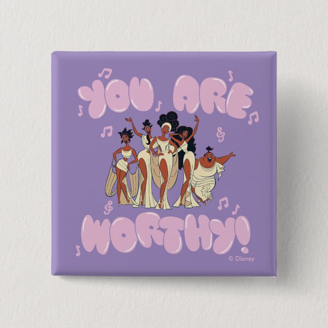 Chapa Cuadrada The Muses - You Are Worthy Button (Anverso)