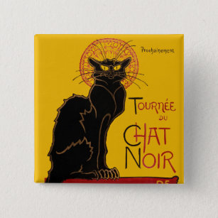 Chapa Cuadrada Theophile Steinlen - Le Chat Noir Vintage