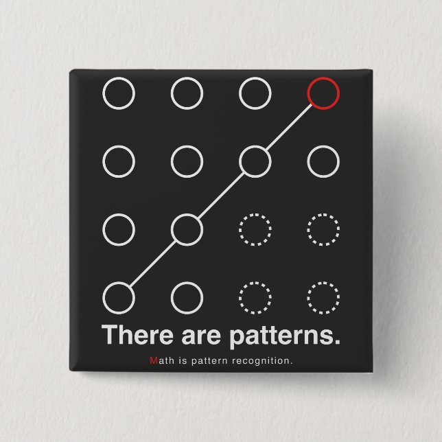 Chapa Cuadrada There_are_patterns (Anverso)