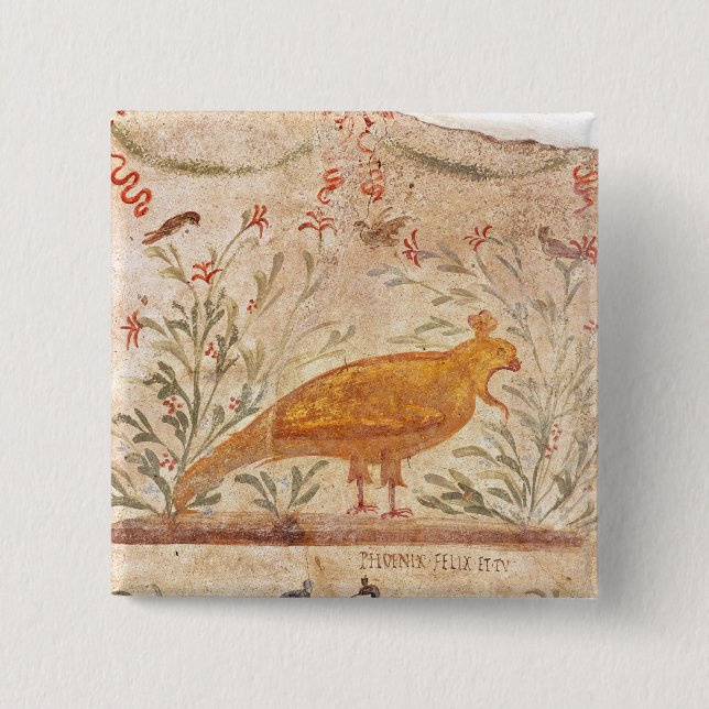 Chapa Cuadrada thermopolium que representa Phoenix y la (Anverso)