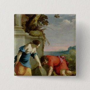 Chapa Cuadrada Theseus que encuentra la espada de su padre, 1634