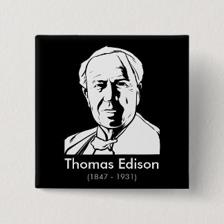 Chapa Cuadrada Thomas Edison - genio real