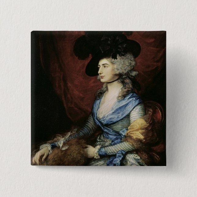 Chapa Cuadrada Thomas Gainsborough |Mrs Sarah Siddons, los actres (Anverso)