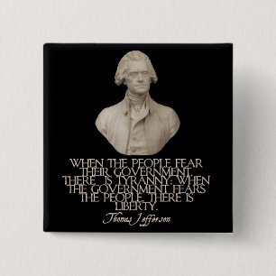 Chapa Cuadrada Thomas Jefferson en libertad y tiranía