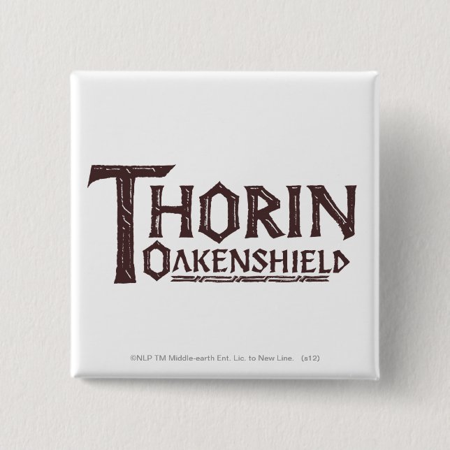 Chapa Cuadrada THORIN OAKENSHIELD™ Logo Brown (Anverso)