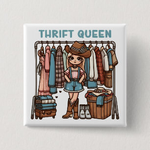 Chapa Cuadrada Thrift Queen