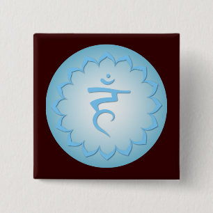 Chapa Cuadrada Throat Chakra - Azul claro