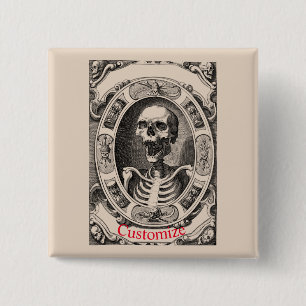 Chapa Cuadrada Thunder_Cove, flamante cráneo humano