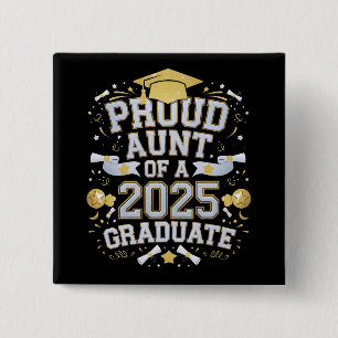 Chapa Cuadrada Tía Orgullosa De Un Graduado 2025 Graduación Famil