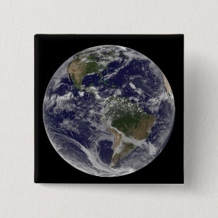 Chapa Cuadrada Tierra completa mostrando América del Norte y Amér
