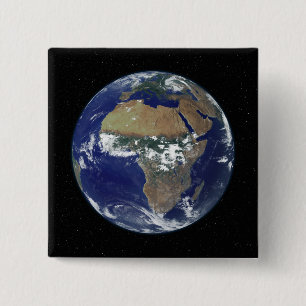 Chapa Cuadrada Tierra completa que muestra África y Europa