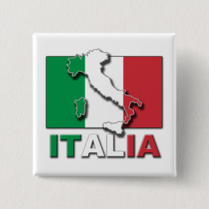 Chapa Cuadrada Tierra de la bandera de Italia