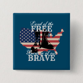 Chapa Cuadrada Tierra de la libertad moderna de los Estados Unido