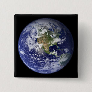 Chapa Cuadrada Tierra que muestra el hemisferio occidental