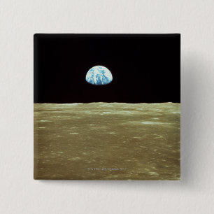 Chapa Cuadrada Tierra que sube sobre la luna