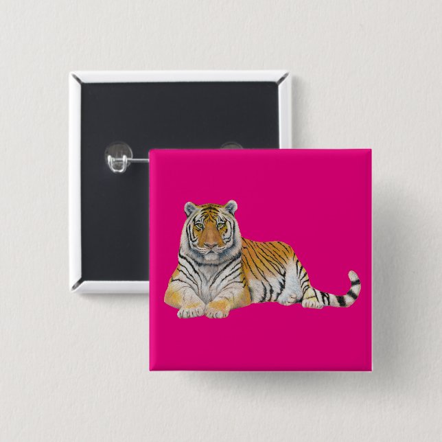 Chapa Cuadrada Tigre (Anverso y reverso)