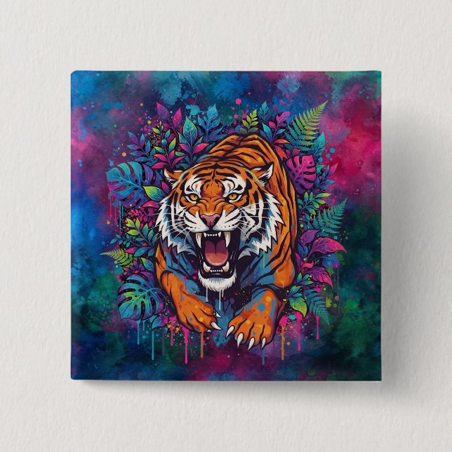 Chapa Cuadrada Tigre (Anverso)