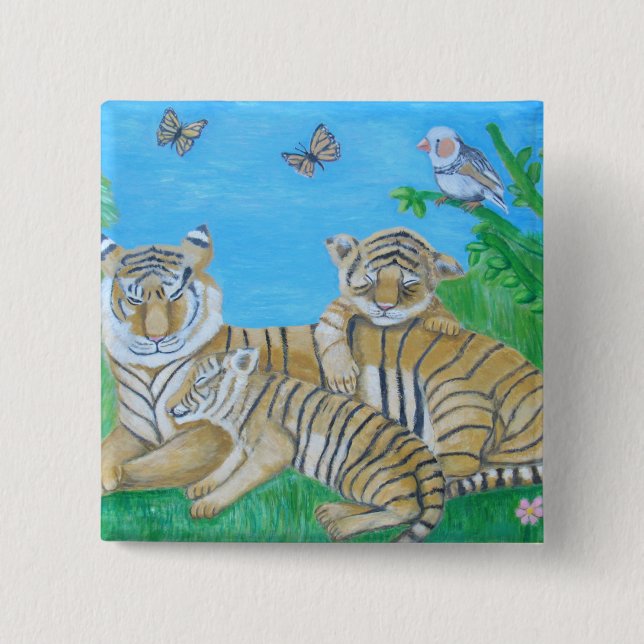 Chapa Cuadrada tigres (Anverso)