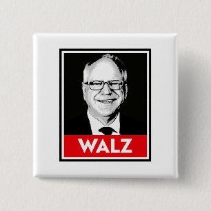 Chapa Cuadrada Tim Walz Fan Club