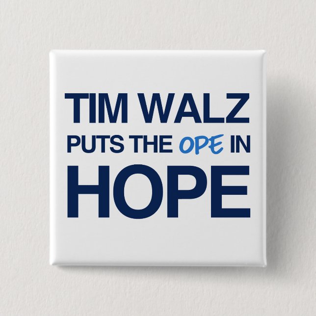 Chapa Cuadrada Tim Walz Fan Club (Anverso)