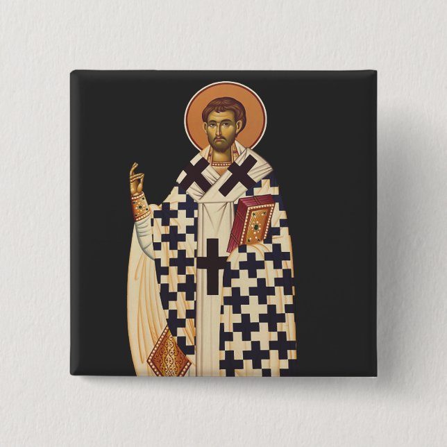 Chapa Cuadrada Timothy, el primer obispo cristiano de los efes (Anverso)