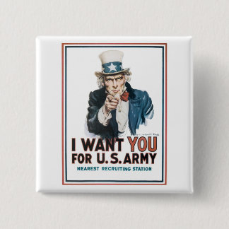 Chapa Cuadrada Tío Sam "¡Te Quiero!"