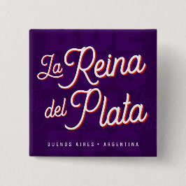 Chapa Cuadrada Tipografía de Buenos Aires "La Reina del Plata" Ar