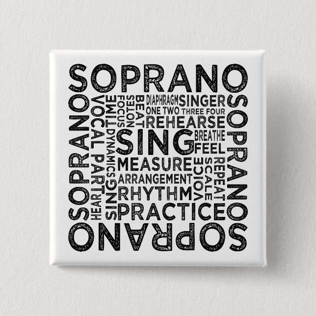 Chapa Cuadrada Tipografía de Soprano (Anverso)