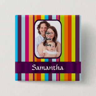 Chapa Cuadrada Tira de caramelo multicolor