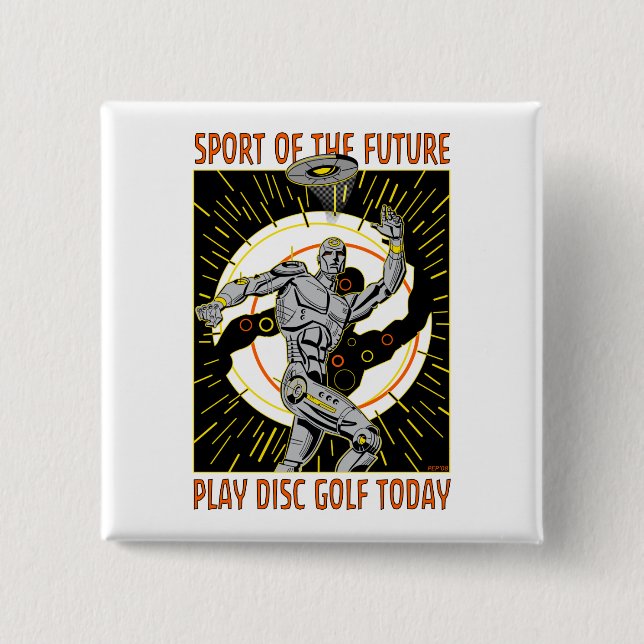 Chapa Cuadrada Tirador de robots #1 (Anverso)