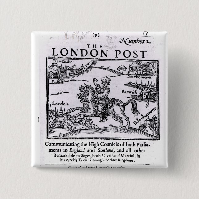 Chapa Cuadrada Titlepage 'de las noticias de Londres (Anverso)